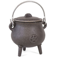 Load image into Gallery viewer, 7cm Cast Iron Cauldron With Pentagram S03720003 N/A
