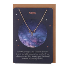 Load image into Gallery viewer, Aries Zodiac Necklace Card S03721700 N/A
