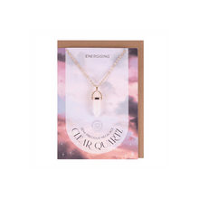 Load image into Gallery viewer, Clear Quartz Crystal Necklace Card S03720031 N/A
