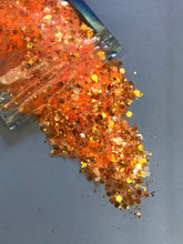Load image into Gallery viewer, Glitter 10G Packs - Choice of Colours and Shapes SHHG-2 Wendy Glitter - Bright Iridescent - Orange Unbranded
