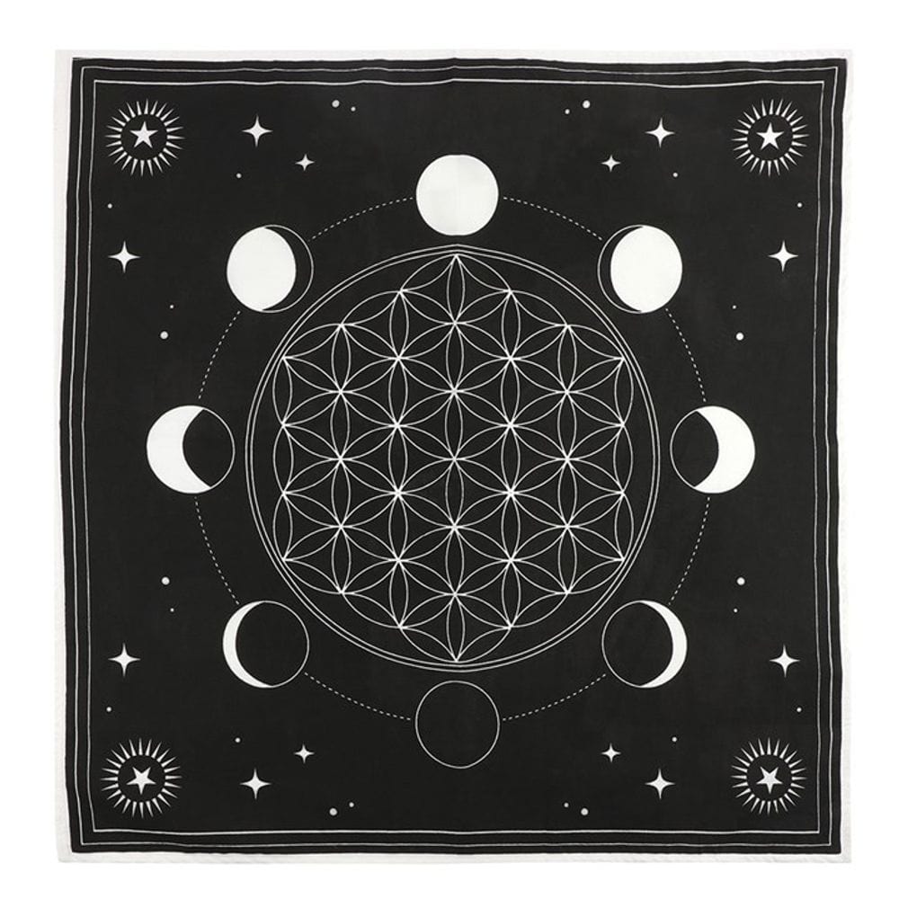 Moon Phase Crystal Grid Altar Cloth S03720418 N/A