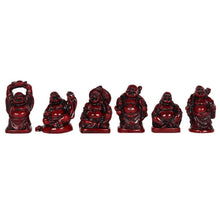 Load image into Gallery viewer, Set of 6 Red Resin Buddhas S03720728 N/A

