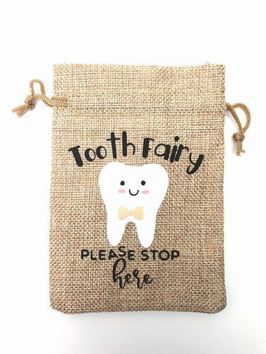 Child's Tooth Fairy Bag/Pouch 13.5 x 9.5cm Choice of Colours Fairy 1 Beige Harbourside Gifts