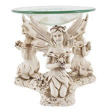 Load image into Gallery viewer, Fairy Wax Melt and Oil Burner in Resin with Glass Bowl OB27922 Unbranded
