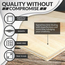 Load image into Gallery viewer, 10pcs Basswood Sheets 15cm x 15cm x 2mm Thick Plywood Sheets VU08619 Unbranded
