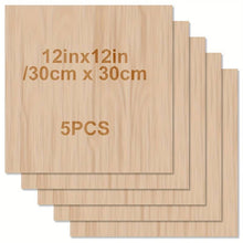 Load image into Gallery viewer, 5pcs Basswood Sheets 30cm x 30cm x 2mm Thick Plywood Sheets UE08379 Unbranded
