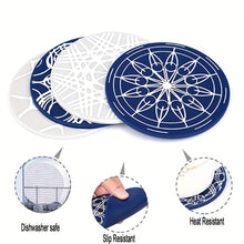 Load image into Gallery viewer, 7 Piece Silicone Coaster Mat Set 6 Coasters plus Storage Tray PW06065 Harbourside Gifts
