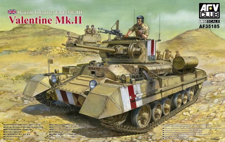 AFV Club 35185 British Infantry Tank Mk.III Valentine Mk.II 1:35 Scale Model Kit AFV35185 AFV Club