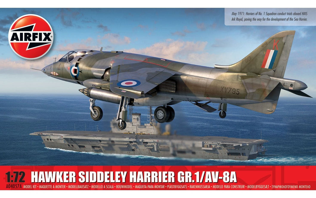 Airfix A04057A Hawker Siddeley Harrier GR.1/AV-8A 1:72 Scale Model Kit A04057A Airfix