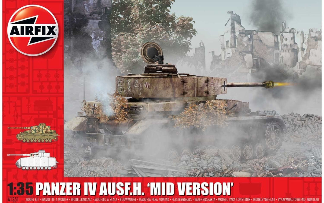 Airfix A1351 Panzer IV AUSF.H 'Mid Version' Tank 1:35 Scale Model Kit A1351 Airfix