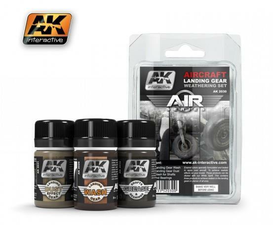 AK Interactive AK2030 Set Aircraft Landing Gear 3 x 35ml AK2030 AK Interactive