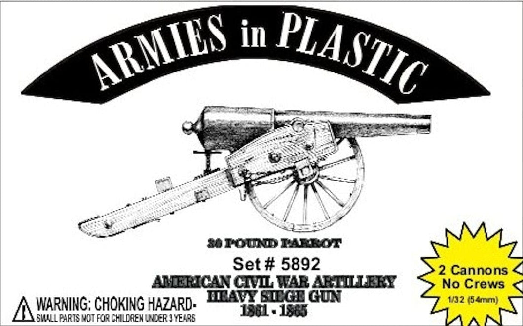 Armies in Plastic 5892 American Civil War Artillery Heavy Siege Gun 1861-65 1/32 AIP5892 Armies in Plastic