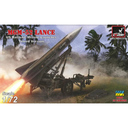 ARMORY MODEL 72432 1/72 MGM-52 Lance, US Tactical Ballistic Surface-to-Surface Missile on towed launcher AR72432 Armory