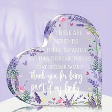 Load image into Gallery viewer, Best Friend Friendship Acrylic Gift Heart Shaped Plaque Keepsake NQ11945 Unbranded

