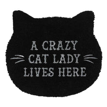Load image into Gallery viewer, Black Cat Lady Cat Shaped Doormat S03720463 N/A
