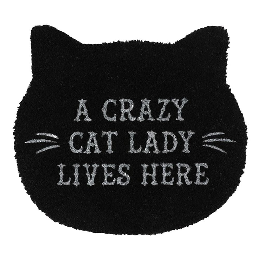 Black Cat Lady Cat Shaped Doormat S03720463 N/A