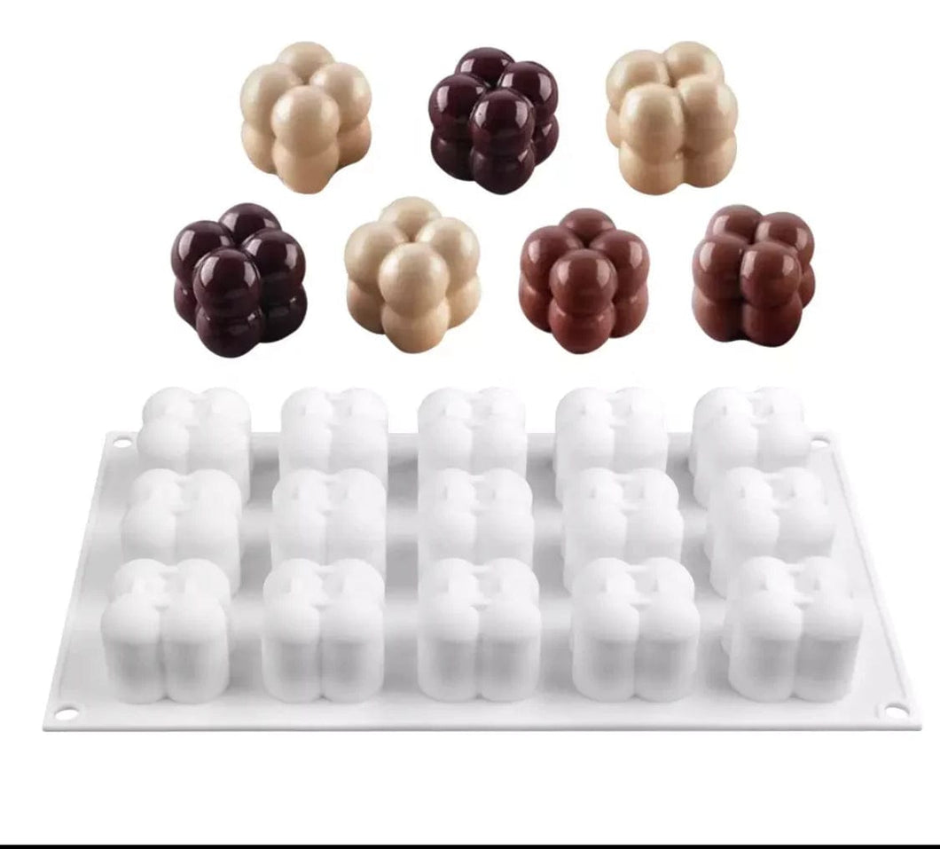 Bubble Cube Mould - Wax Melts Soap Chocolate BUBBLE Unbranded