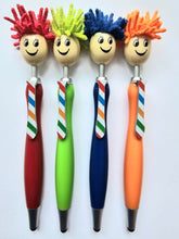 Load image into Gallery viewer, Cartoon Mop Head Novelty Ball Black Point Pen Various colours Harbourside Gifts
