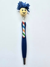 Load image into Gallery viewer, Cartoon Mop Head Novelty Ball Black Point Pen Various colours Mop Head Pen-1 Blue Harbourside Gifts
