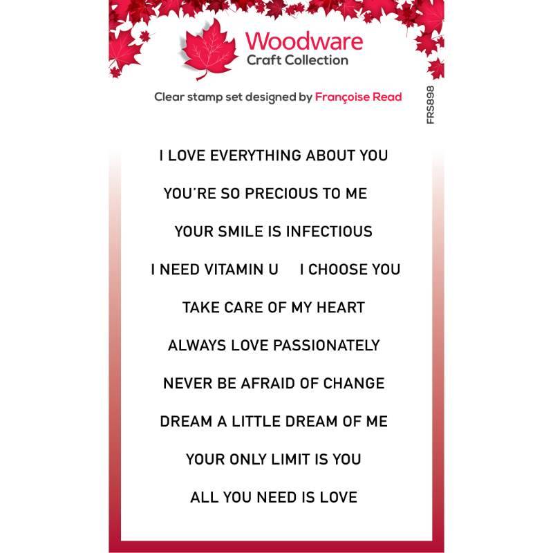 Copy of Creative Expressions Woodware Francoise Read Love Clear Singles 4x6in Stamps Creative Expressions