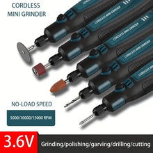 Load image into Gallery viewer, Cordless Mini Li-Ion Tool Grinding Drilling Cutting Polishing 3.6V + 50 pieces GR13657_50 Unbranded
