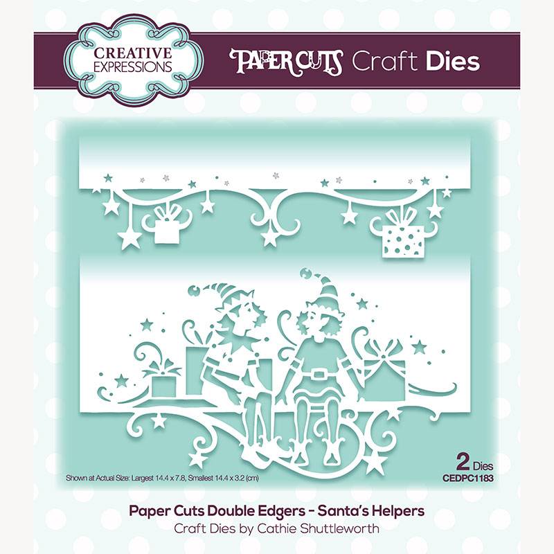 Creative Expressions Craft Die Paper Cuts Double Edgers- Cathie Shuttleworth CEDPC1183 SANTA'S HELPERS Harbourside Gifts