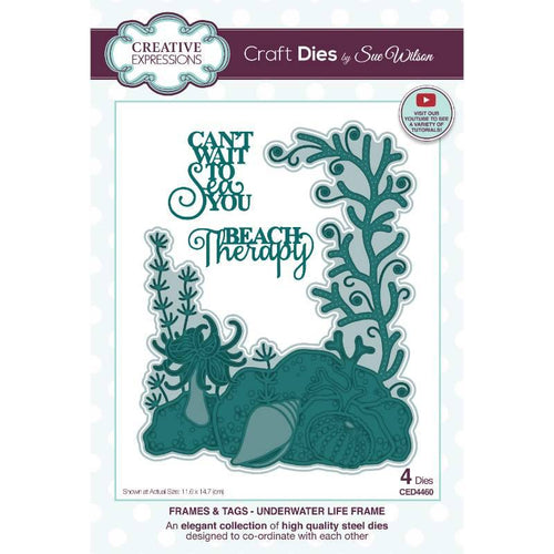 Creative Expressions Craft Die Sue Wilson Frames & Tags Underwater Life Frame Harbourside Gifts