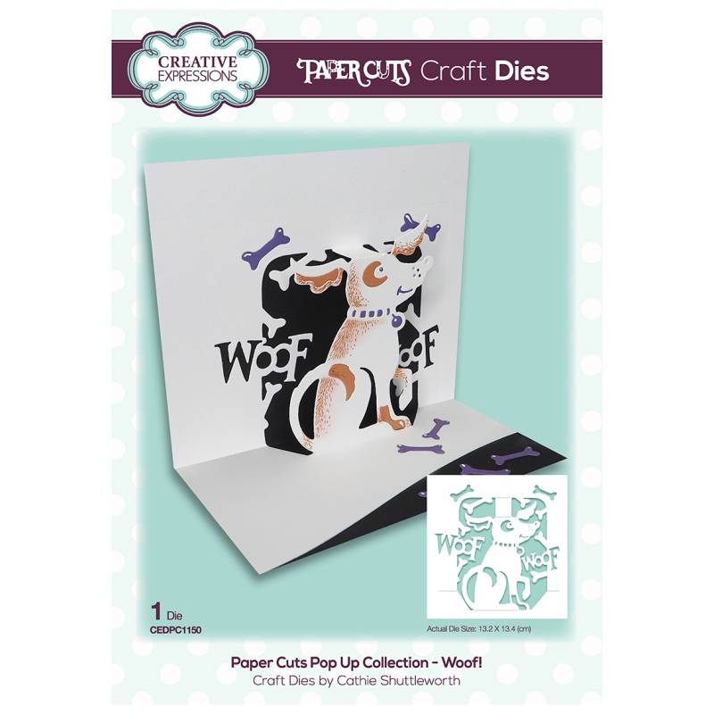 Creative Expressions Paper Cuts Woof! Craft Die Harbourside Gifts