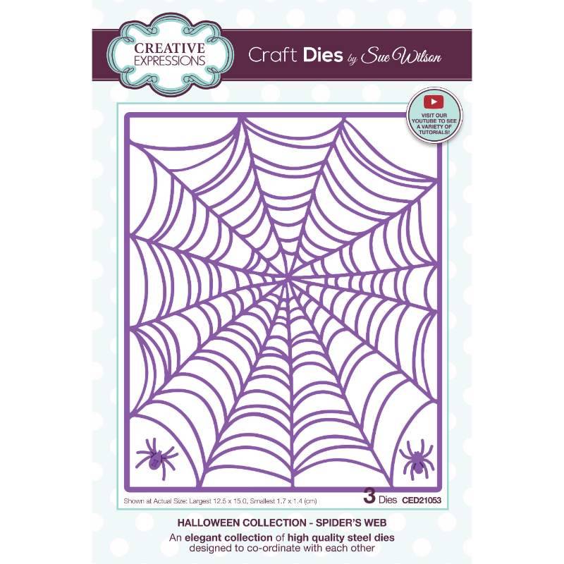 Creative Expressions Sue Wilson Halloween Collection Craft Die Spider's Web Harbourside Gifts