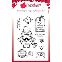 Load image into Gallery viewer, Creative Expressions Woodware Francoise Read Christmas Clear Singles 4x6in Stamps FRS934 Owl Christmas Mail Creative Expressions
