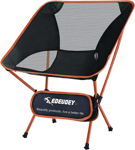 Edeuoey Ultralight Compact Backpack Or Child's Camping Chair Orange Harbourside Gifts