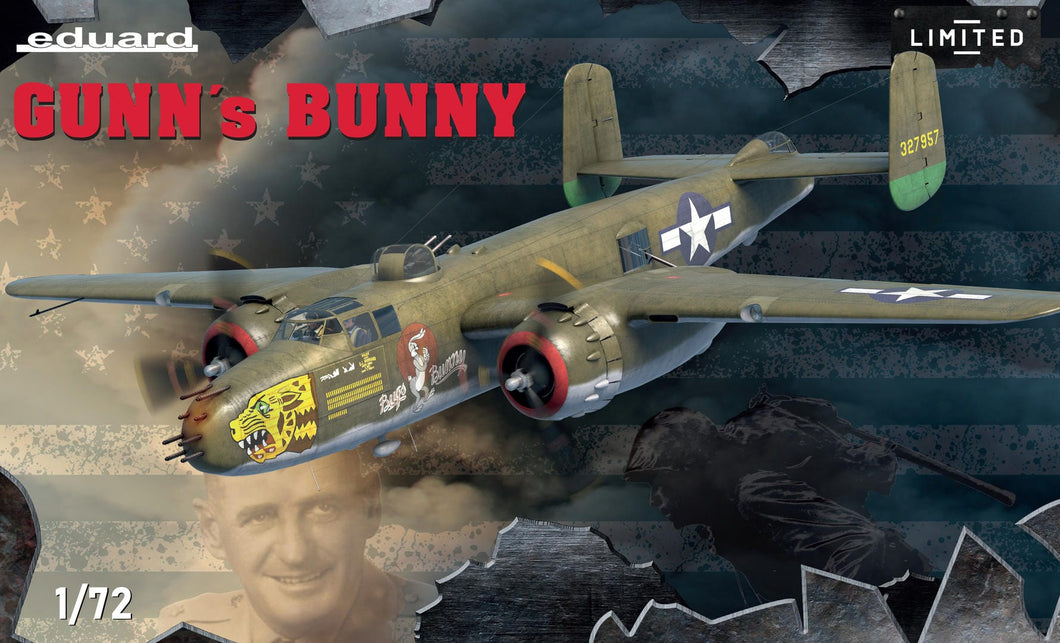 Eduard 2139 Gunn's Bunny Limited Edition kit US WWII bomber B25J Mitchell 1:72 Scale Model Kit EDK2139 Eduard