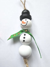 Load image into Gallery viewer, Festive Snowman Wooden Christmas Hanging Decoration x 6 Snowman Set Harbourside Gifts
