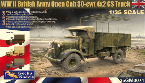 Gecko 35GM0071 WW II British Army Open Cab 30-cwt 4x2 GS Truck 1:35 Scale Model Kit 35GM0071 Gecko Models
