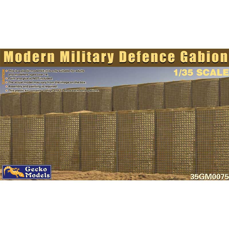 Gecko 35GM0075 Modern Military Sand Defence Gabion 1:35 Scale Model Kit 35GM0075 Gecko