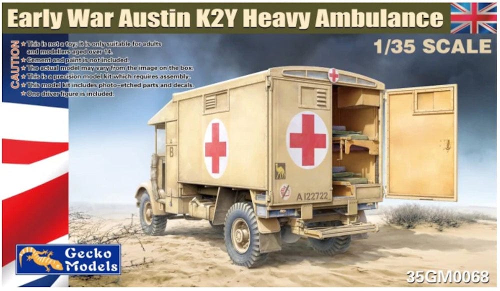 Gecko Models 35GM0068 Early War Austin K2Y Heavy Ambulance 1:35 Scale Model Kit 35GM0068 Gecko Models