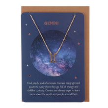 Load image into Gallery viewer, Gemini Zodiac Necklace Card S03720471 N/A
