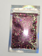 Load image into Gallery viewer, Glitter 10G Packs - Choice of Colours and Shapes Camilla Glitter - Pink Chunky Star Mix Unbranded

