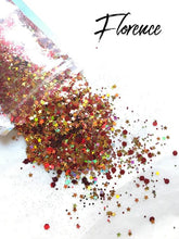 Load image into Gallery viewer, Glitter 10G Packs - Choice of Colours and Shapes Florence - Star Mix - Orange/Red Unbranded
