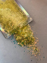 Load image into Gallery viewer, Glitter 10G Packs - Choice of Colours and Shapes Yellow Mylar Flakes Unbranded
