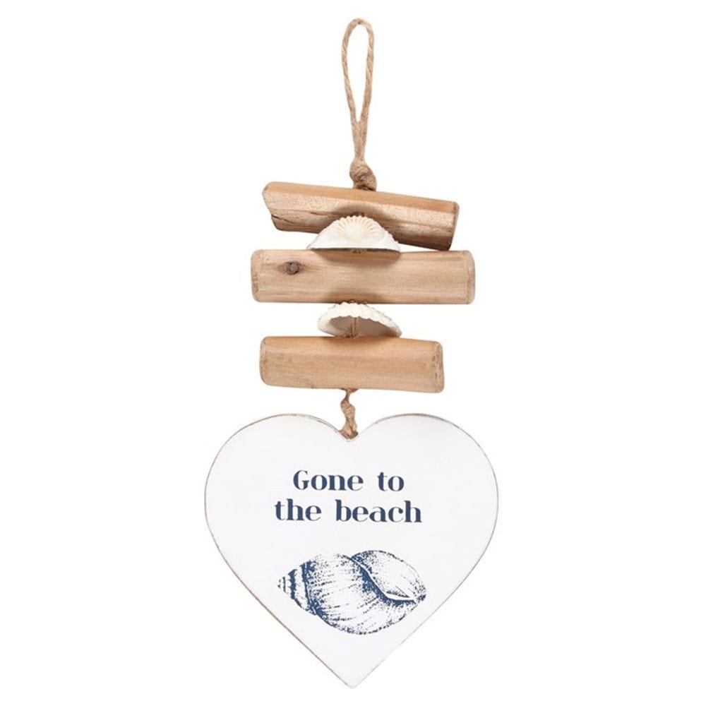 Gone To The Beach Driftwood Heart Sign S03720142 N/A