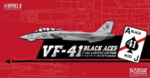 Great Wall Hobby S7202 VF-41 Black Aces F-14A Limited Edition 1:72 Scale Model Kit S7202 Great Wall Hobby