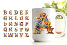 Load image into Gallery viewer, Hand Decorated Alphabet Letter 340ml Ceramic Tea Coffee Mug Ideal gift Harbourside Gifts

