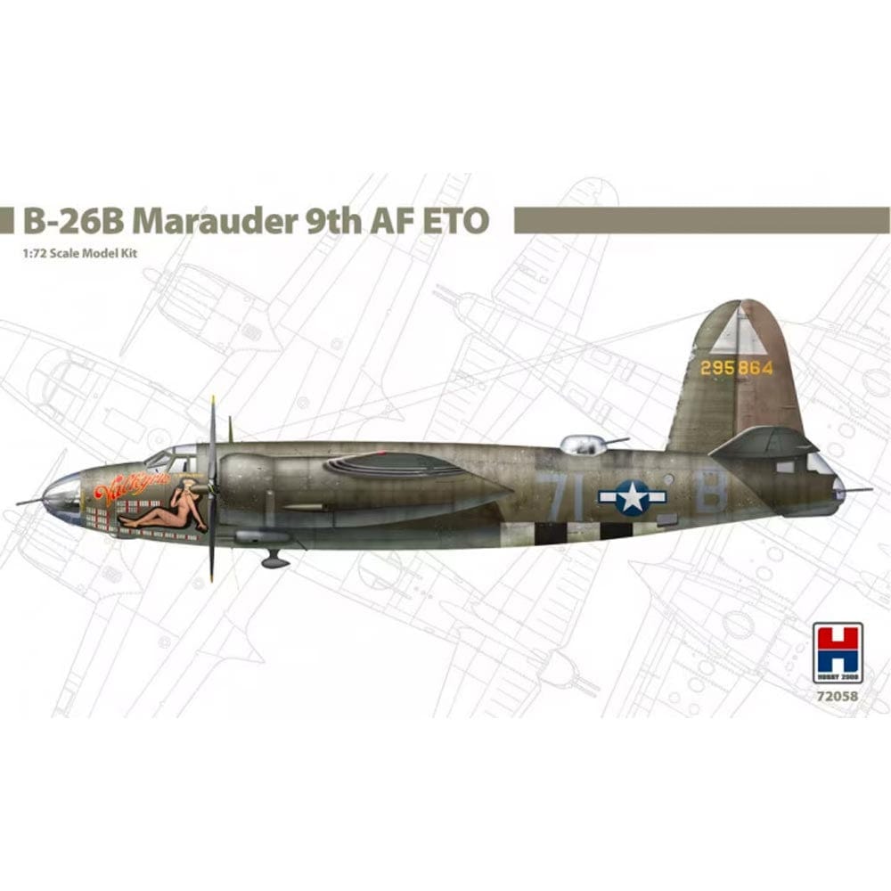 Hobby 2000 72058 B-26 B Marauder 9th AF ETO 1:72 Scale Model Kit H2K72058 Hobby 2000