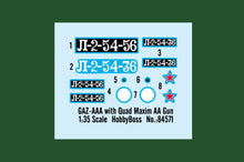 Load image into Gallery viewer, HobbyBoss 84571 GAZ-AAA with Quad Maxim AA Gun 1:35 Scale Model Kit HBB84571 Hobbyboss
