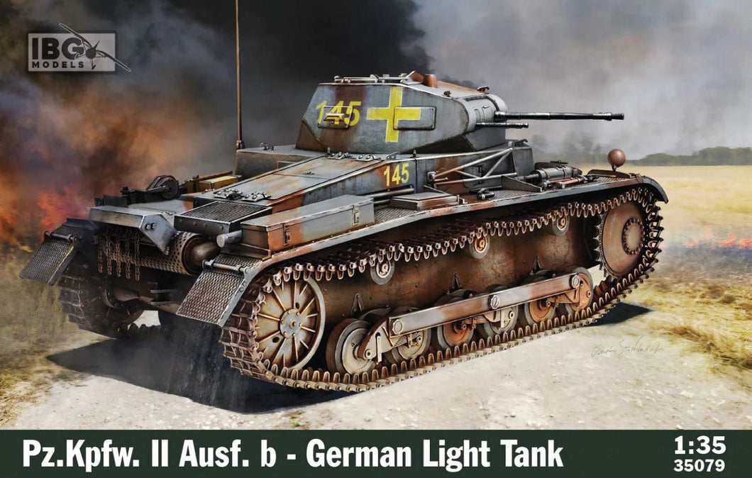 IBG 35079 Pz.Kpfw. II Ausf. b German Light Tank 1:35 Scale Model Kit IBG35079 IBG Models