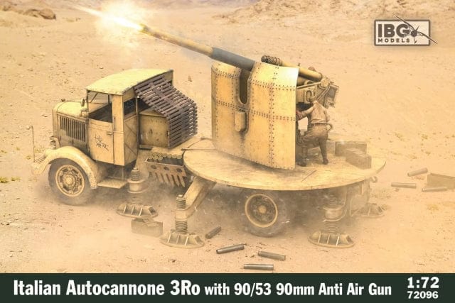 IBG 72096 Italian Autocannone 3Ro with 90/53 90mm AA Gun 1:72 Scale Model Kit IBG72096 IBG Models