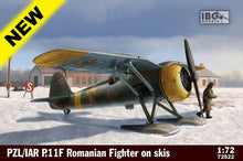 Load image into Gallery viewer, IBG 72522 PZL/IAR P.11F Romanian Fighter on skis 1:72 Scale Model Kit IBG72522 IBG Models
