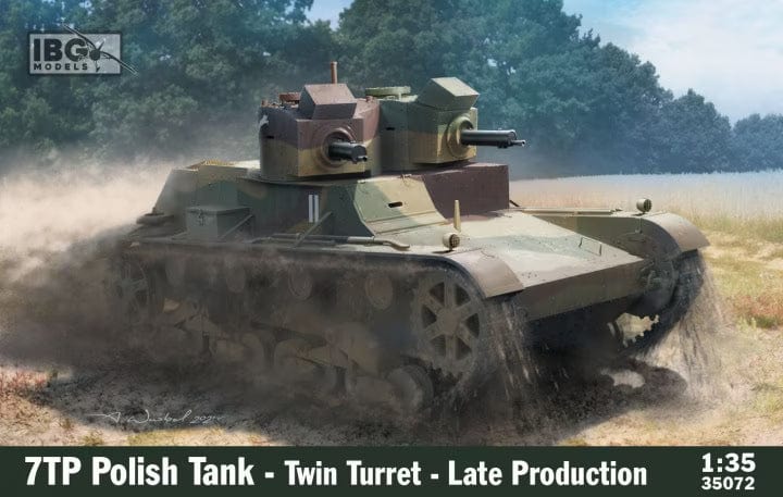 IBG Models 35072 7TP Polish Tank – Twin Turret (late) 1:35 Scale Model Kit IBG35072 IBG Models