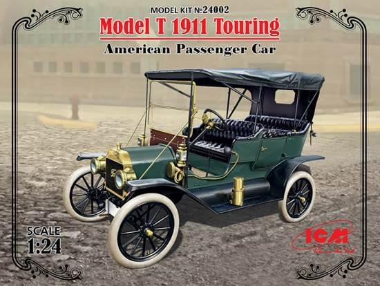 ICM 24002 Model T 1911 Touring US Passenger Car 1:24 Scale Model Kit ICM24002 ICM